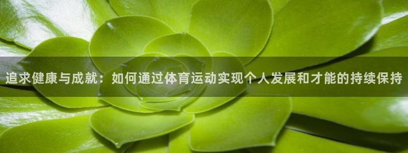 678体育官网：追求健康与成就：如何通过体育运动实现个人发展和才能的持续保持